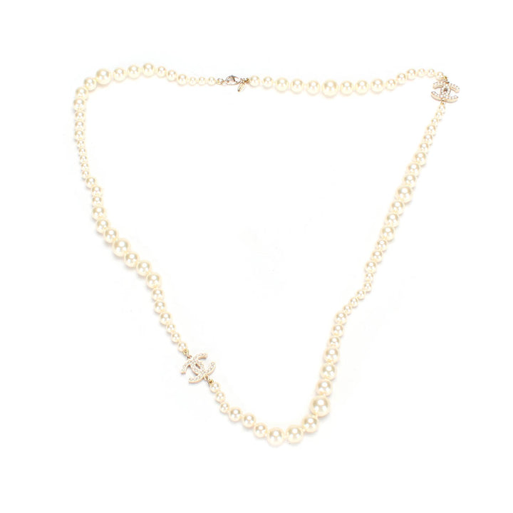 CC Faux Pearl Necklace