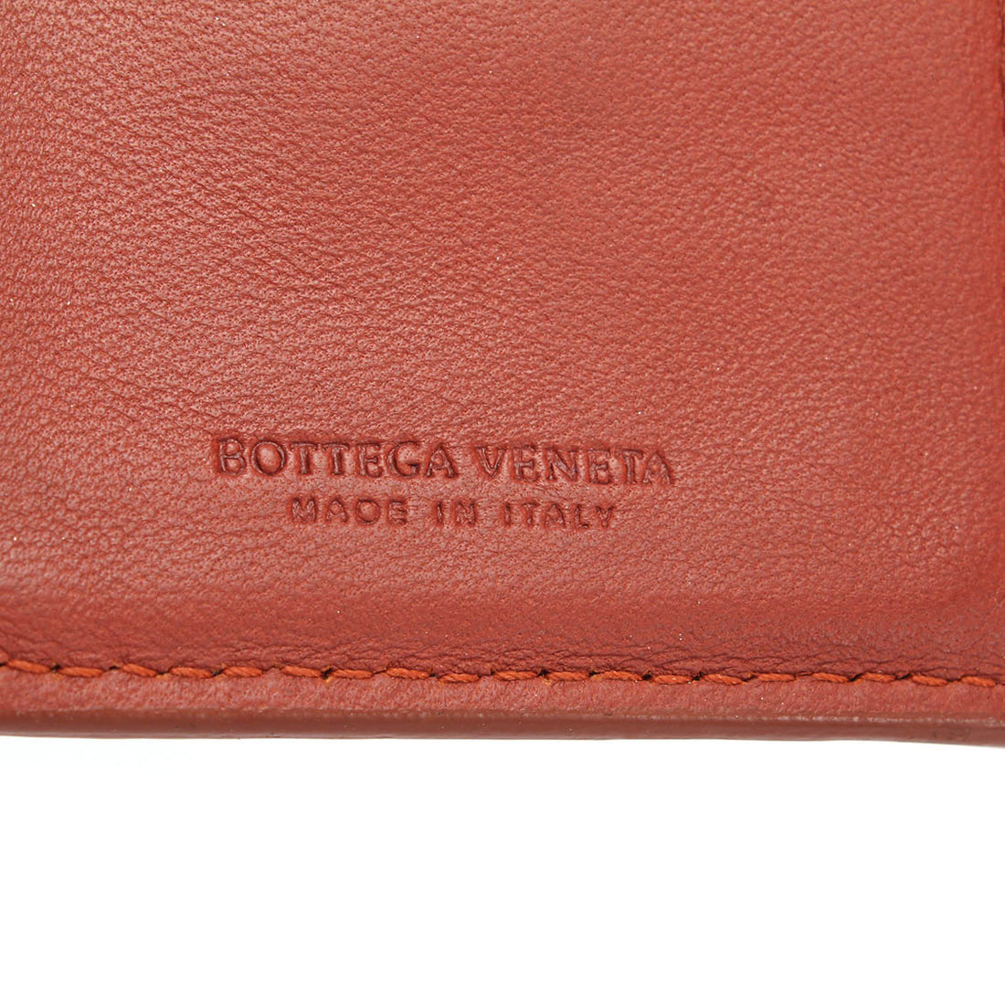 Intrecciato Leather Compact Wallet