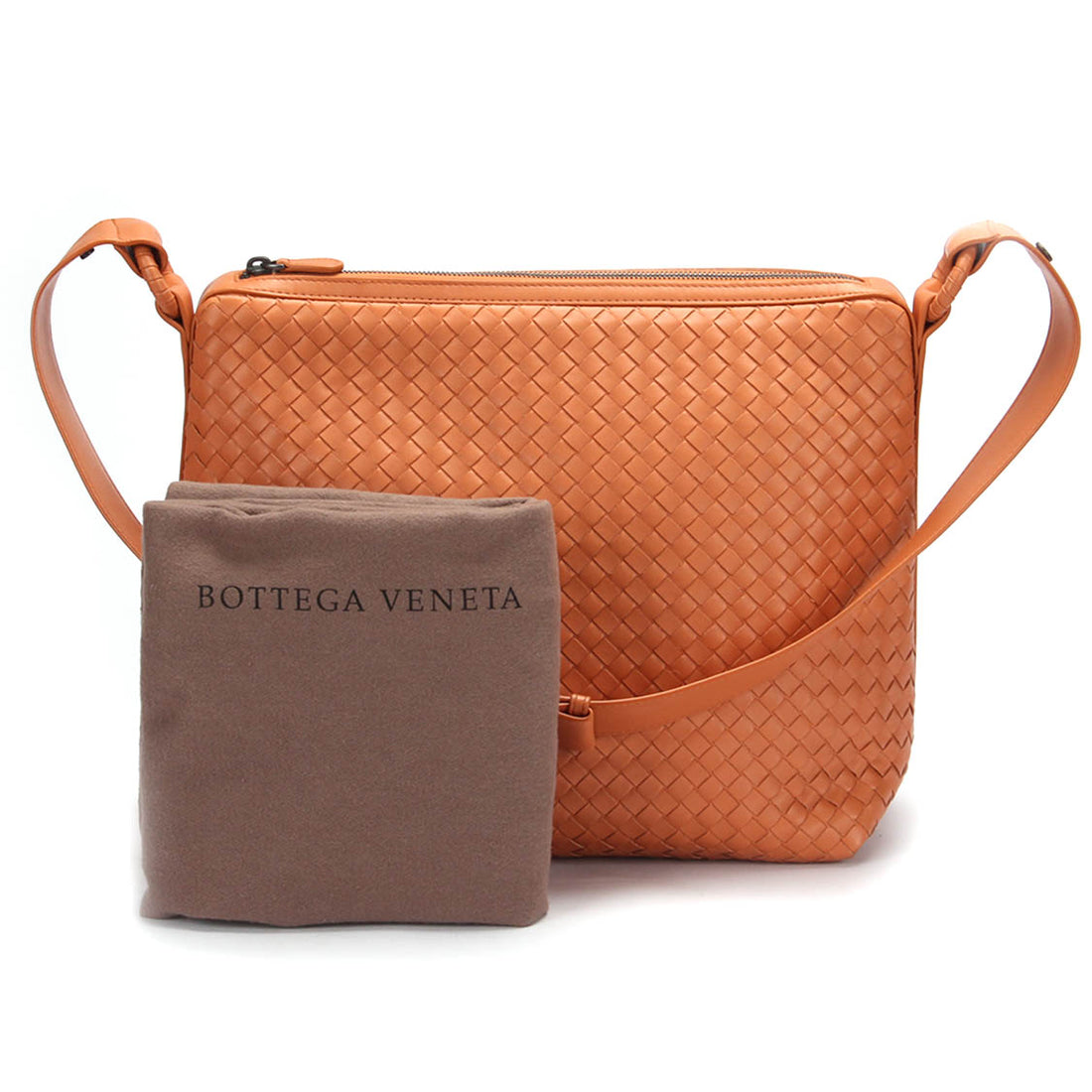 Intrecciato Leather Crossbody Bag