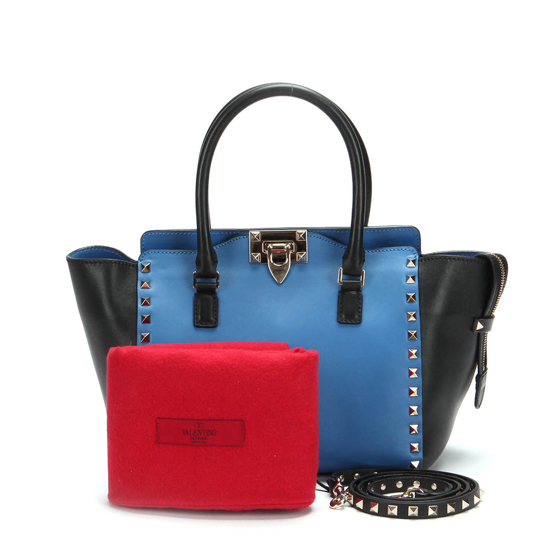 Rockstud Leather Tote Bag