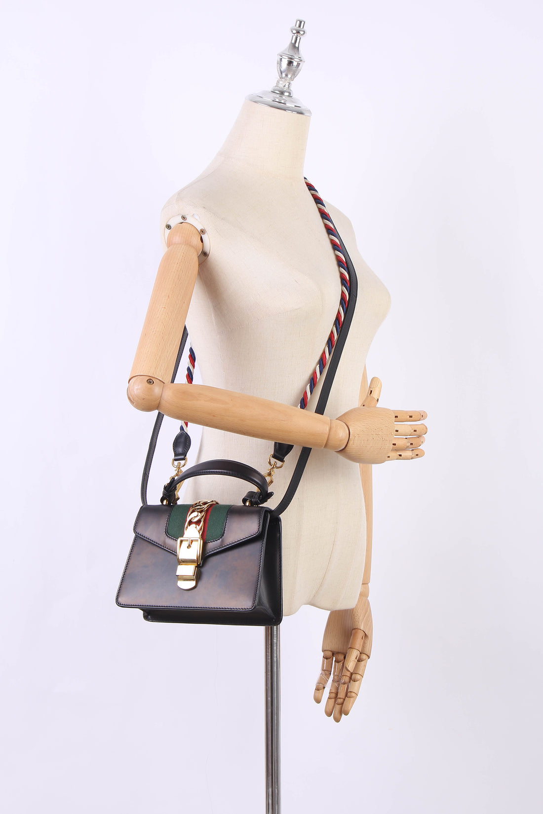 Mini Sylvie Leather Shoulder Bag 470270