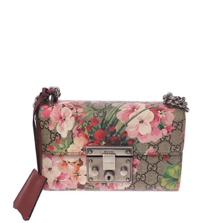 Small GG Supreme Blooms Padlock Shoulder Bag 409487