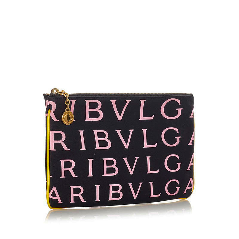 Logo Canvas Cosmetic Pouch