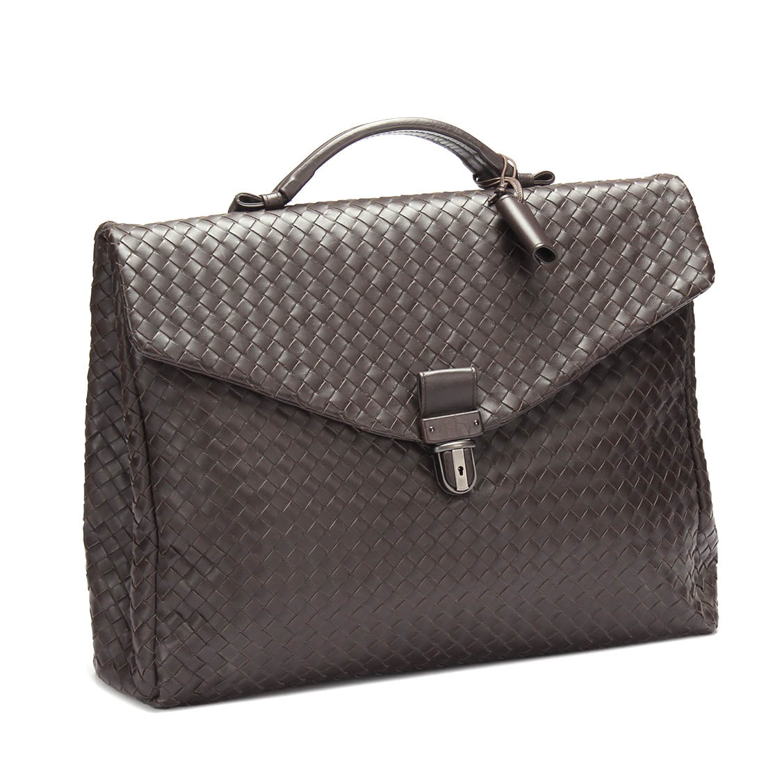 Intrecciato Leather Briefcase