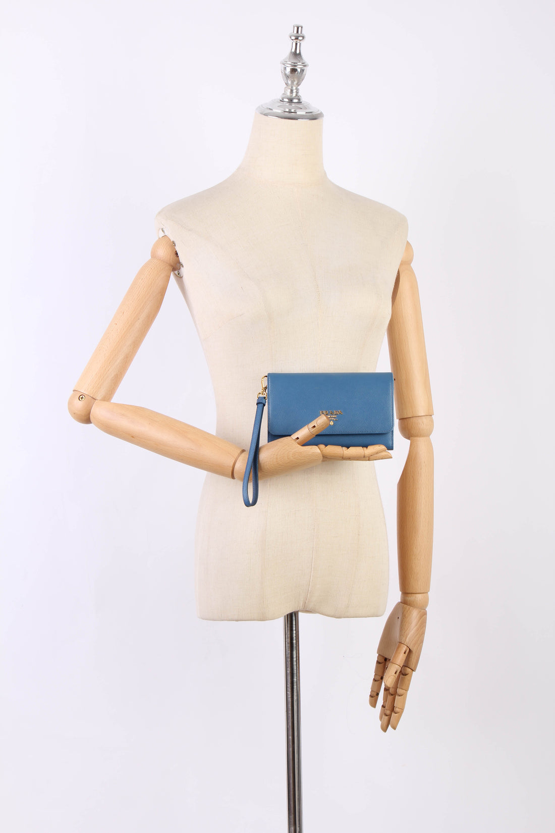 Saffiano Wristlet Clutch Bag