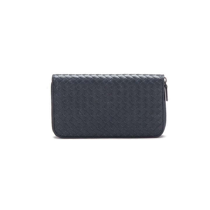 Intrecciato Leather Zip Wallet