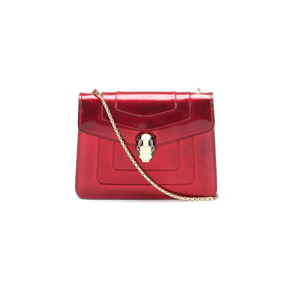 Serpenti Forever Patent Leather Crossbody Bag