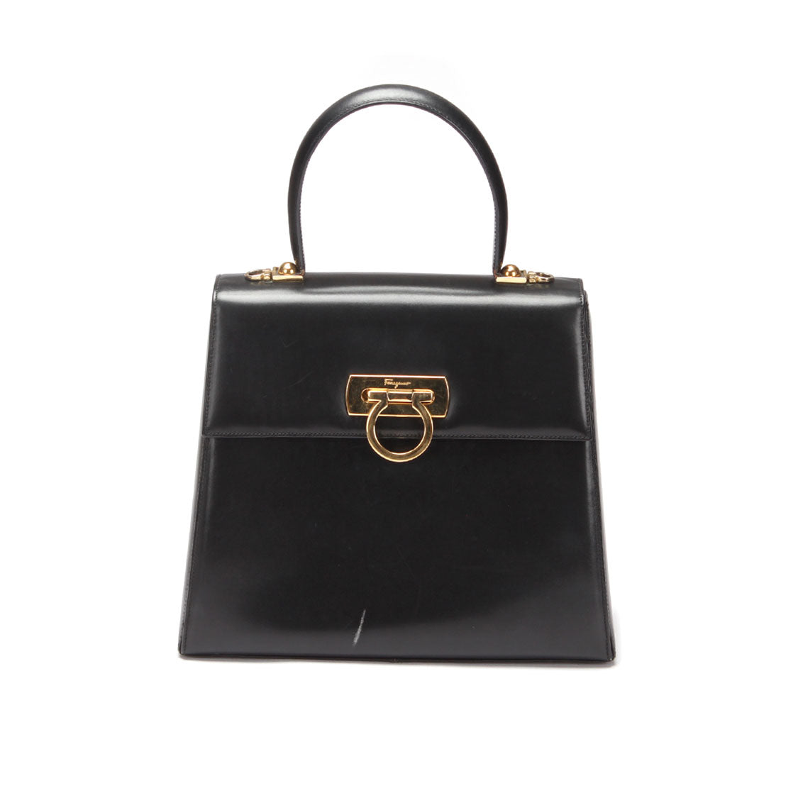 Leather Gancini Handbag