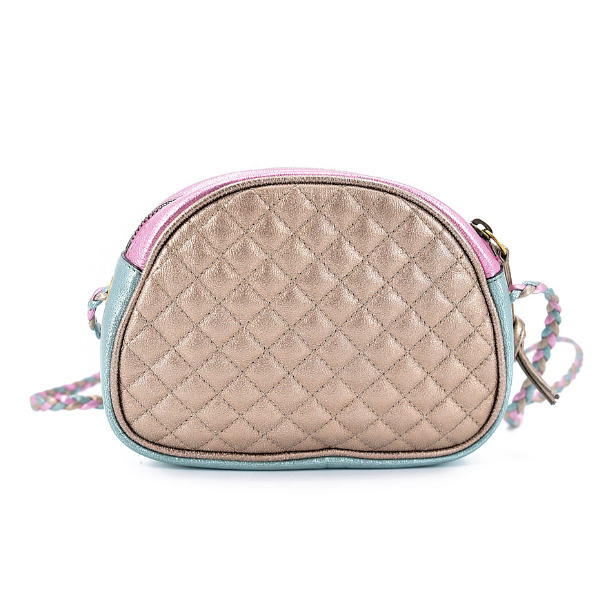 Metallic Nappa Trapunata Mini Zumi Dome Bag