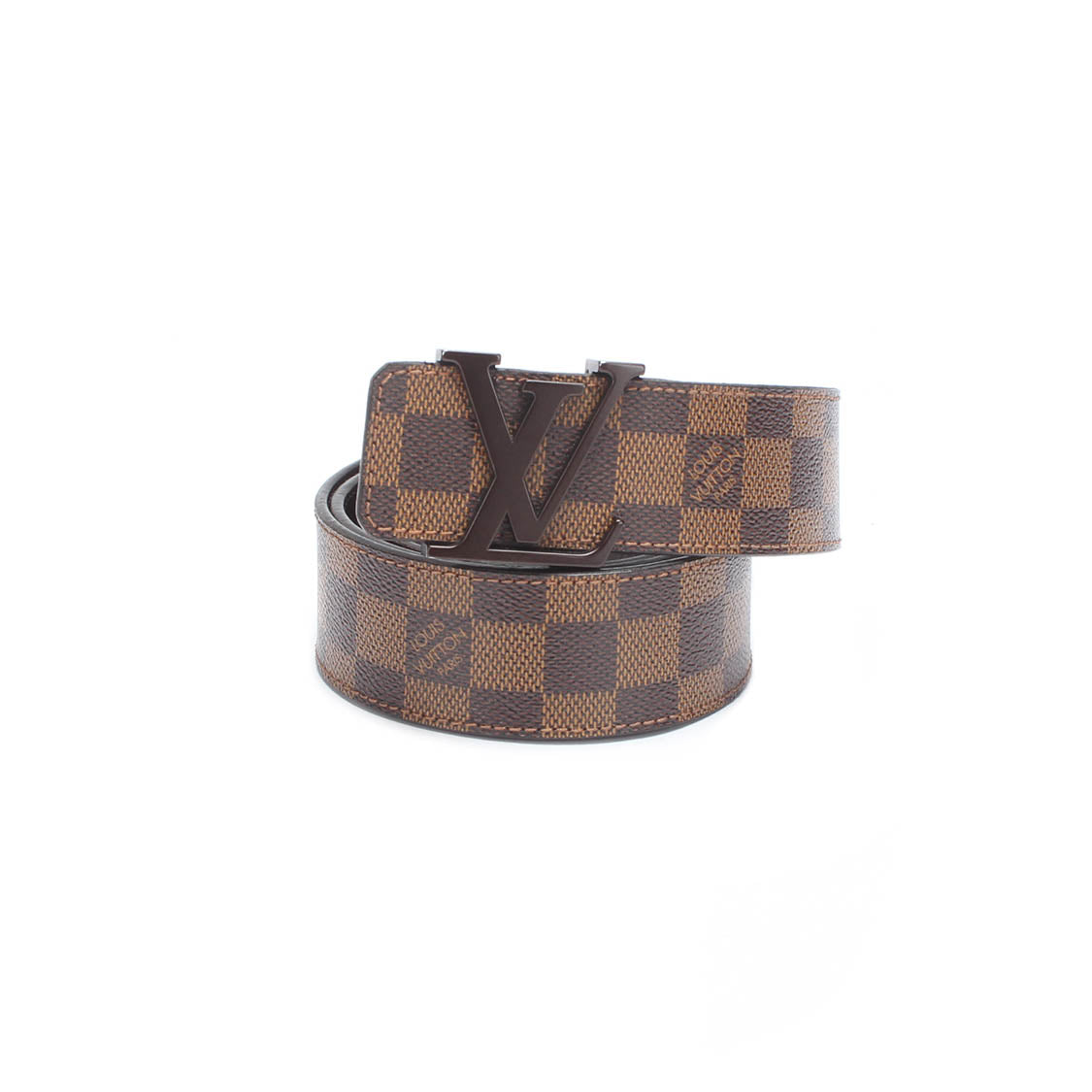 Initiales Damier Ebene Pattern Belt