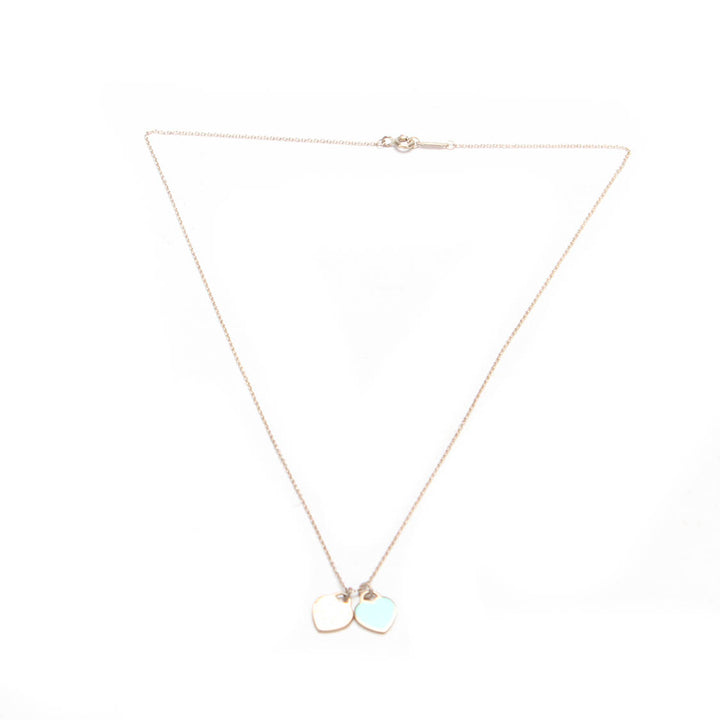 Return to Tiffany Double Heart Pendant Necklace