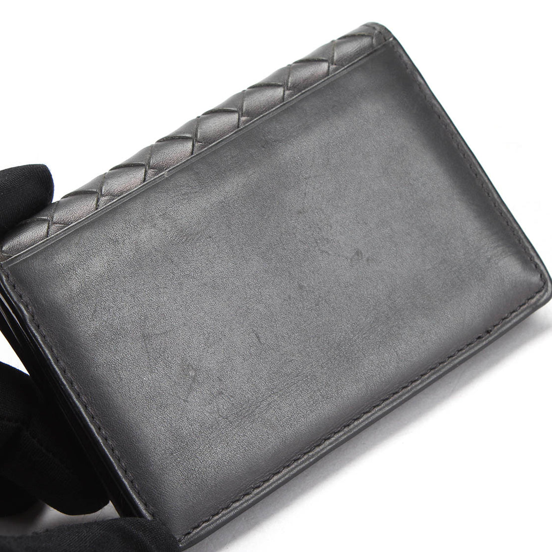 Intrecciato Leather Small Wallet