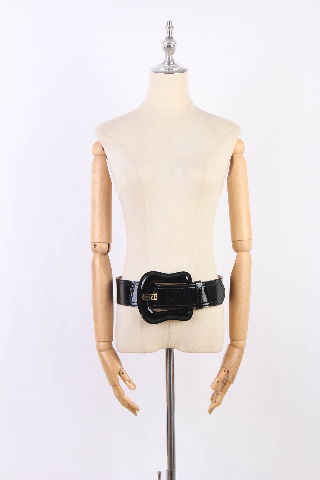 Oversized Patent Leather Belt