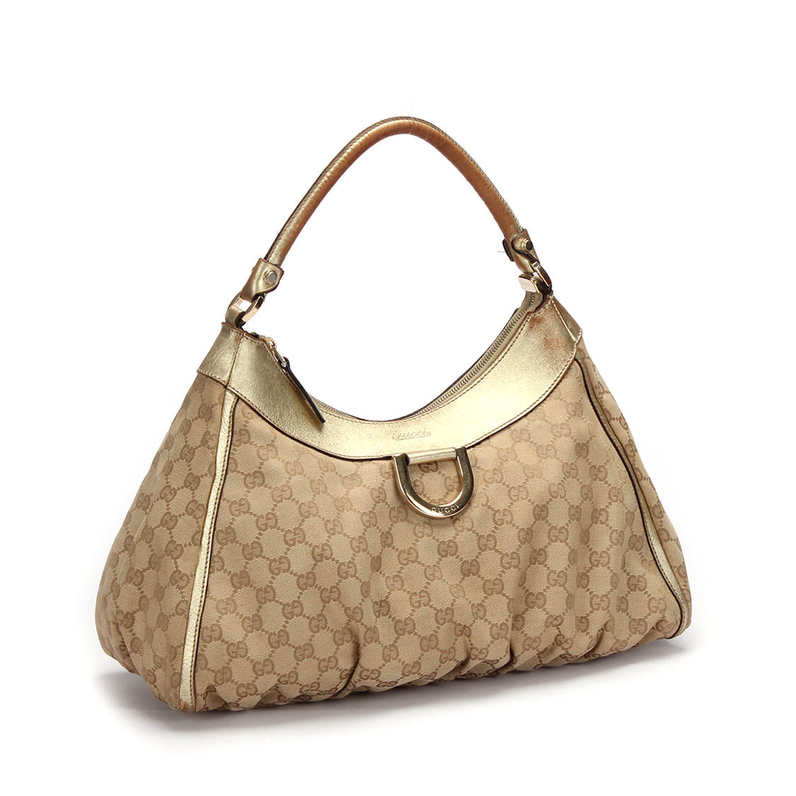 Gucci GG Canvas D-Ring Abbey Shoulder Bag Canvas Shoulder Bag 189833 in Fair condition