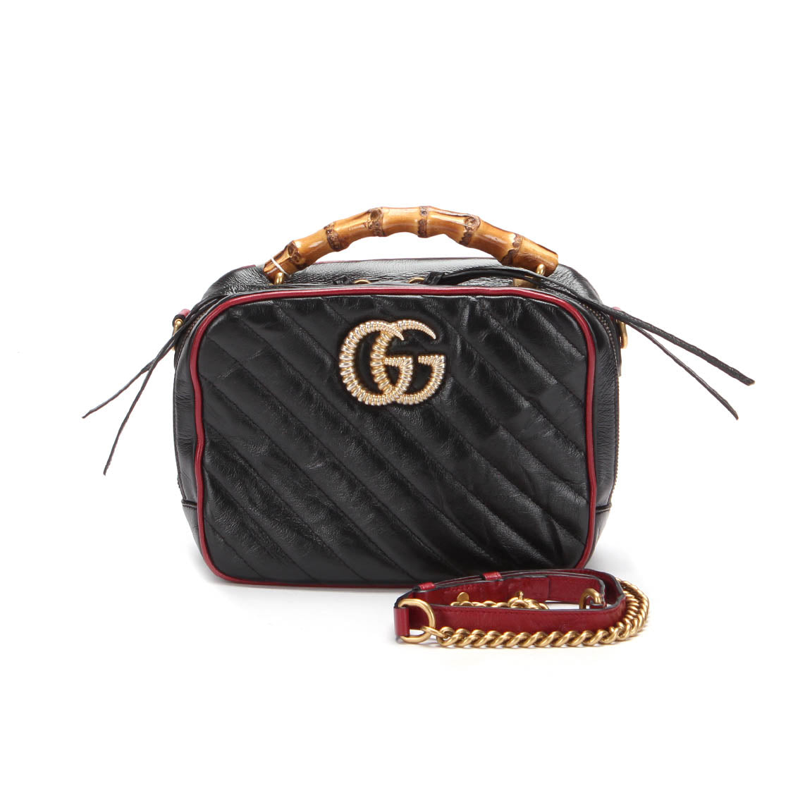 GG Marmont Bamboo Leather Shoulder Bag 602270