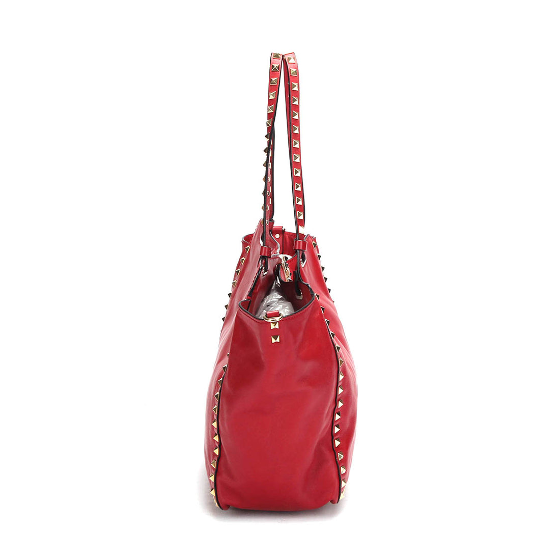 Rockstud Leather Tote Bag