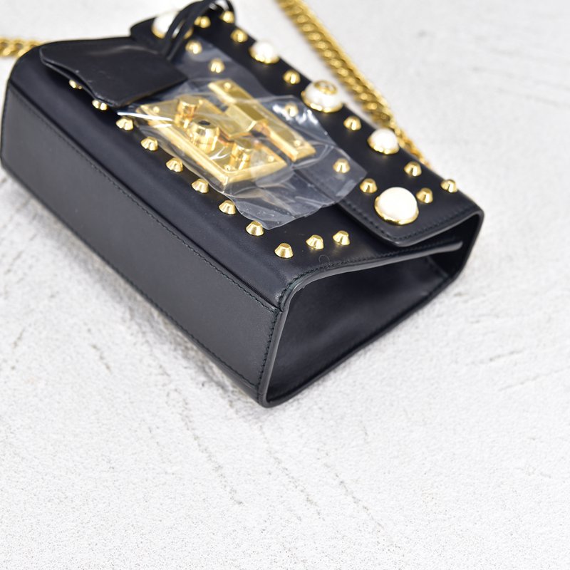 Studded Leather Small Padlock Crossbody Bag 432132