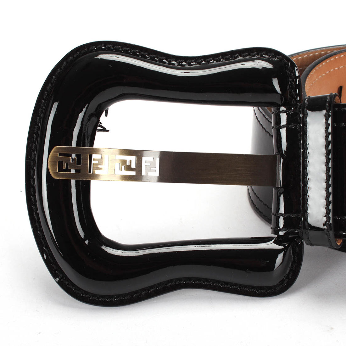 Oversized Patent Leather Belt