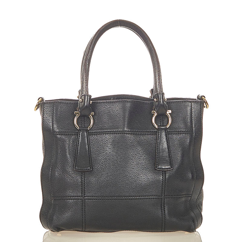 Gancini Leather Shoulder Bag