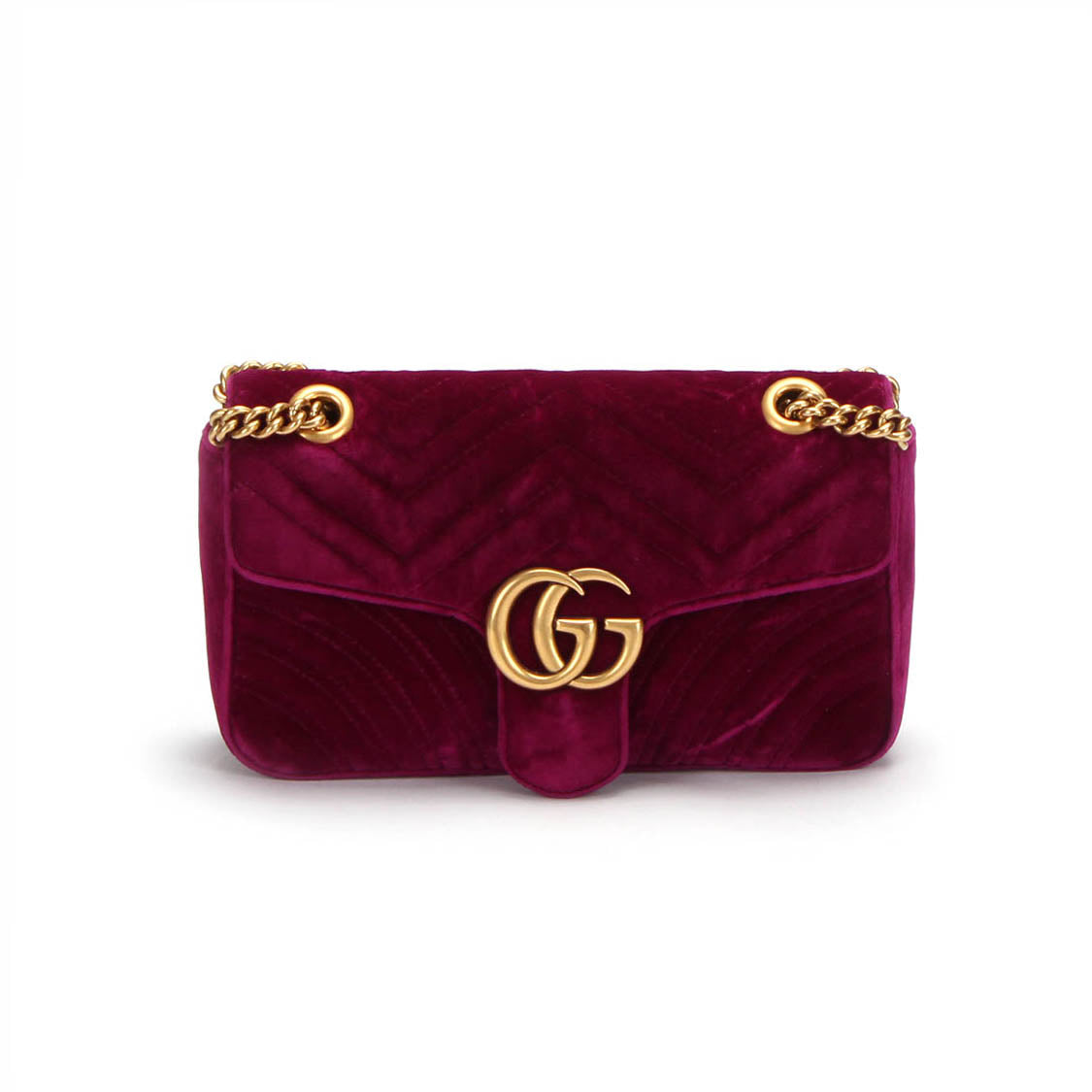 Small GG Marmont Velvet Shoulder Bag 443497