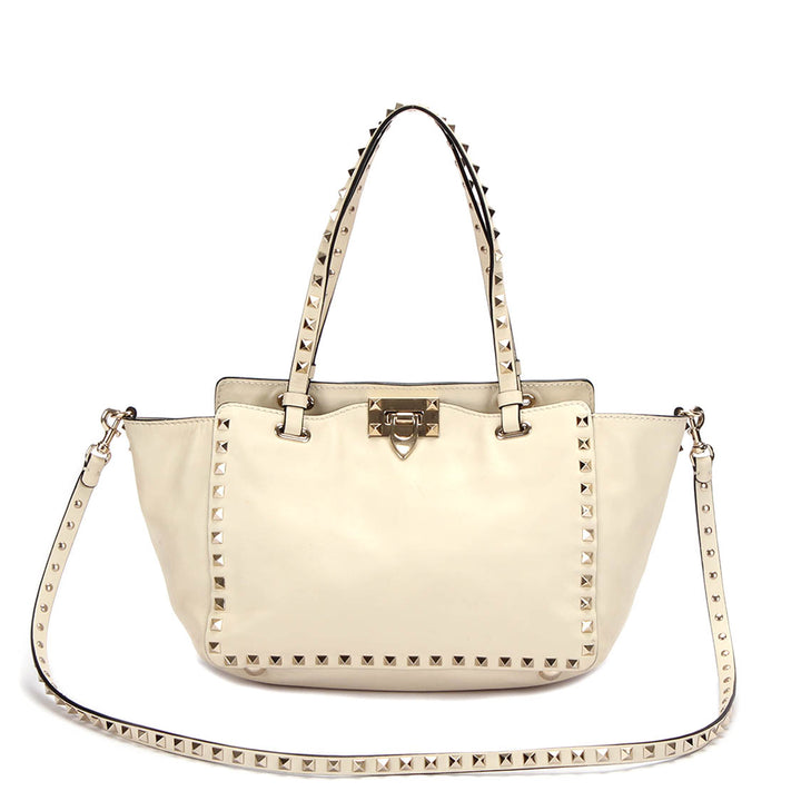 Leather Rockstud Tote Bag