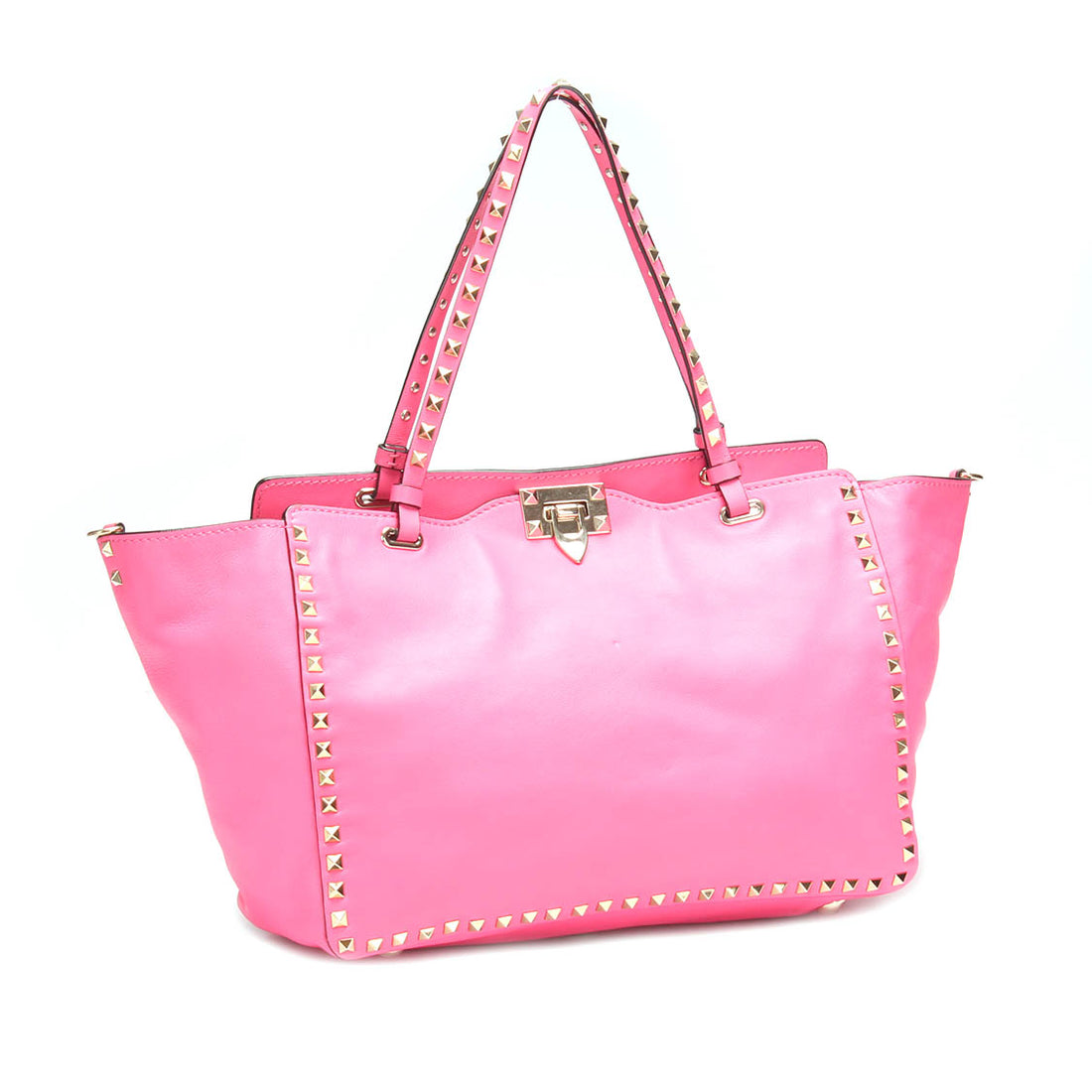 Rockstud Leather Tote Bag