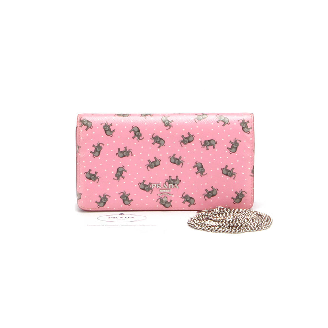 Saffiano Elephant Printed Crossbody Bag