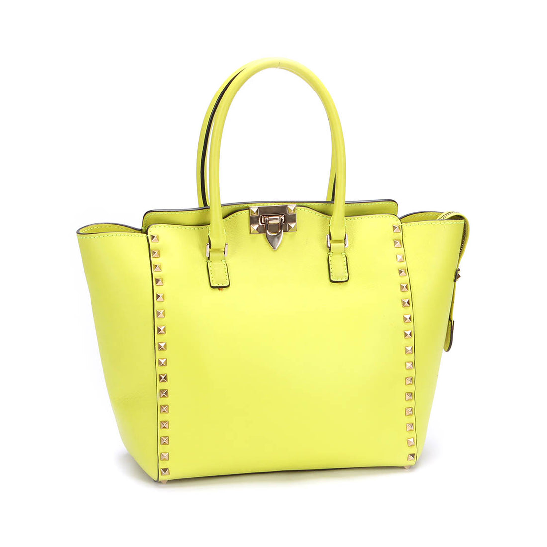 Rockstud Leather Tote Bag