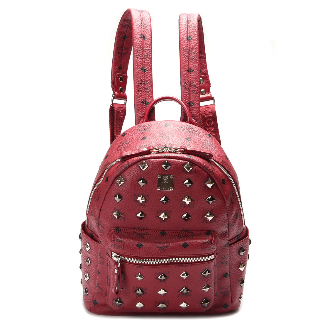 MCM, Bags, Mcm Dual Stark Studded Visetos Pink Backpack