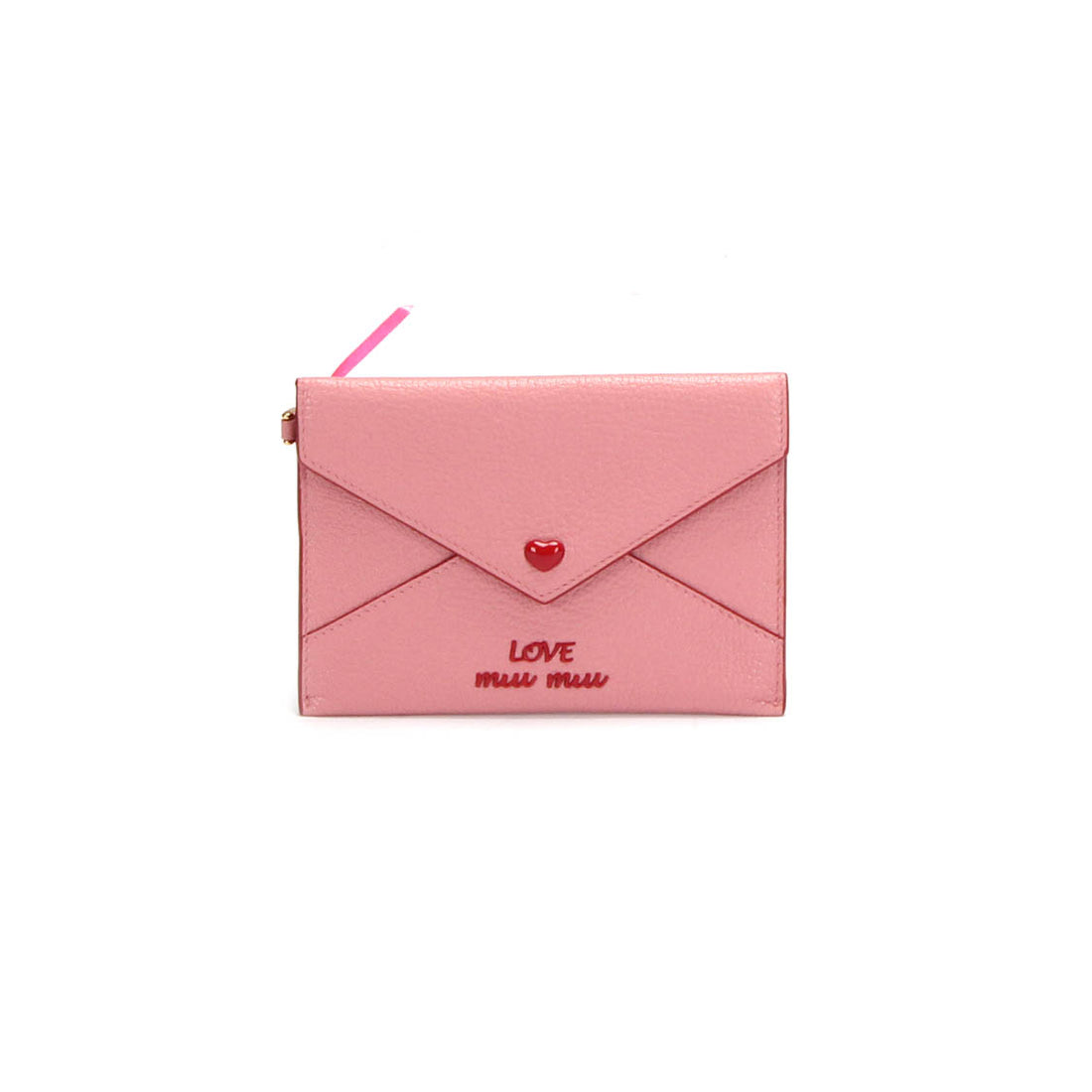 Love Envelope Leather Clutch Bag