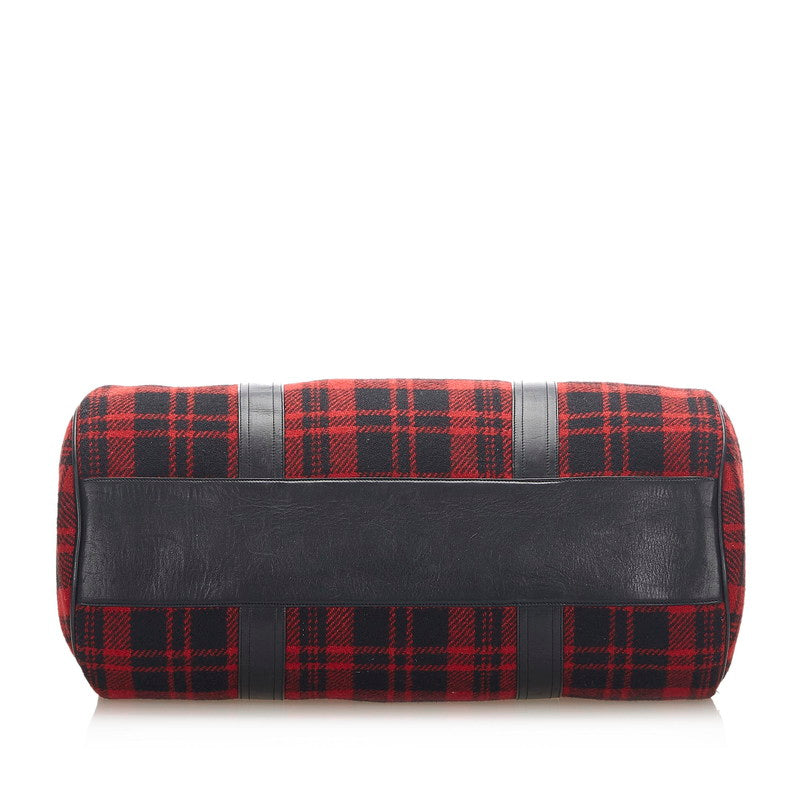 Plaid Wool Shoulder Bag