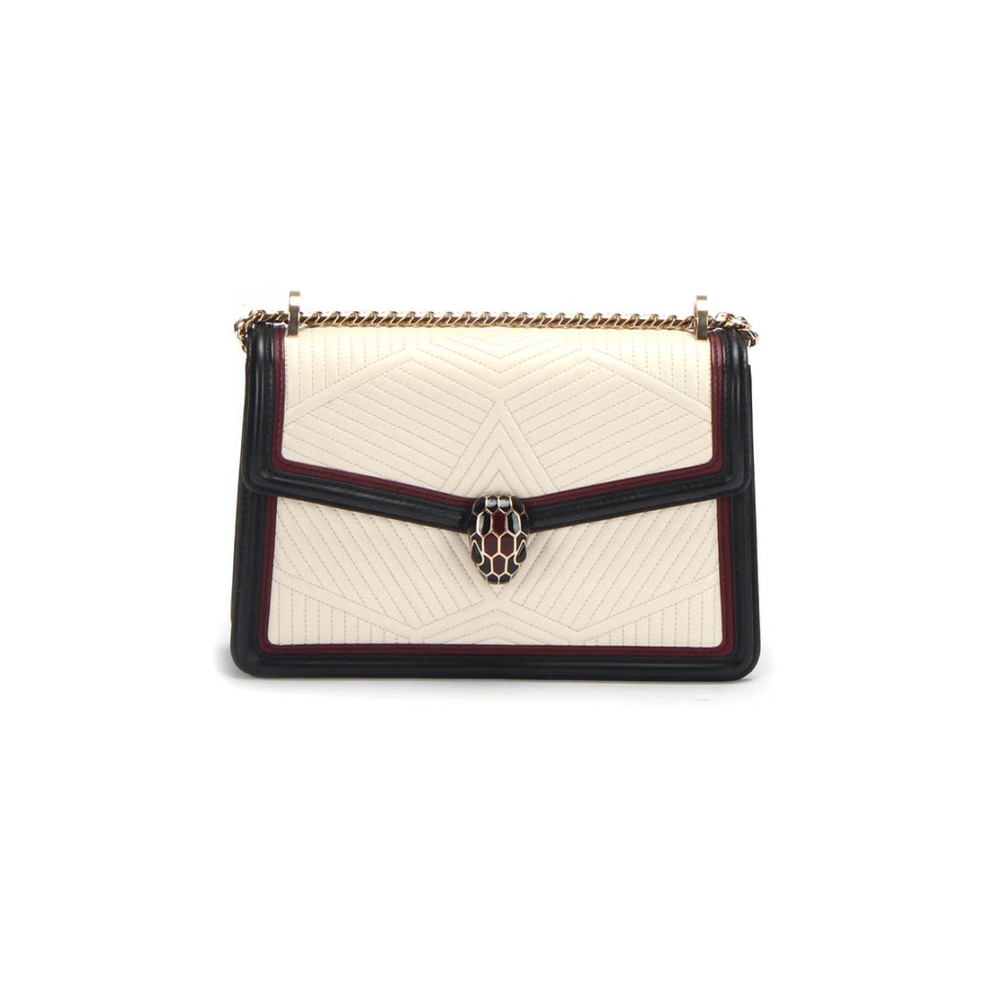 Serpenti Diamond Blast Leather Shoulder Bag