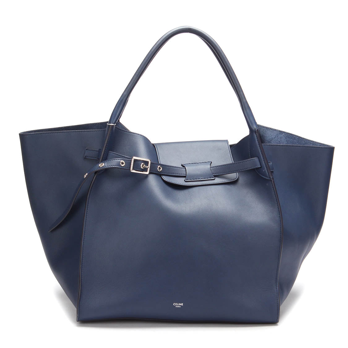 Leather Big Bag with Buckle Detail