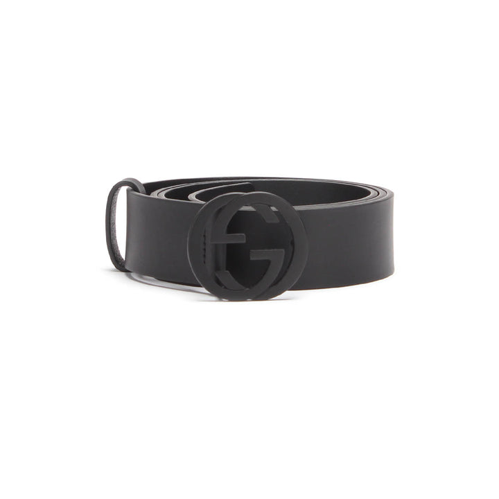 Interlocking G Leather Belt 368186