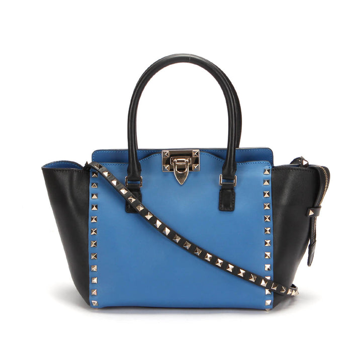 Rockstud Leather Tote Bag