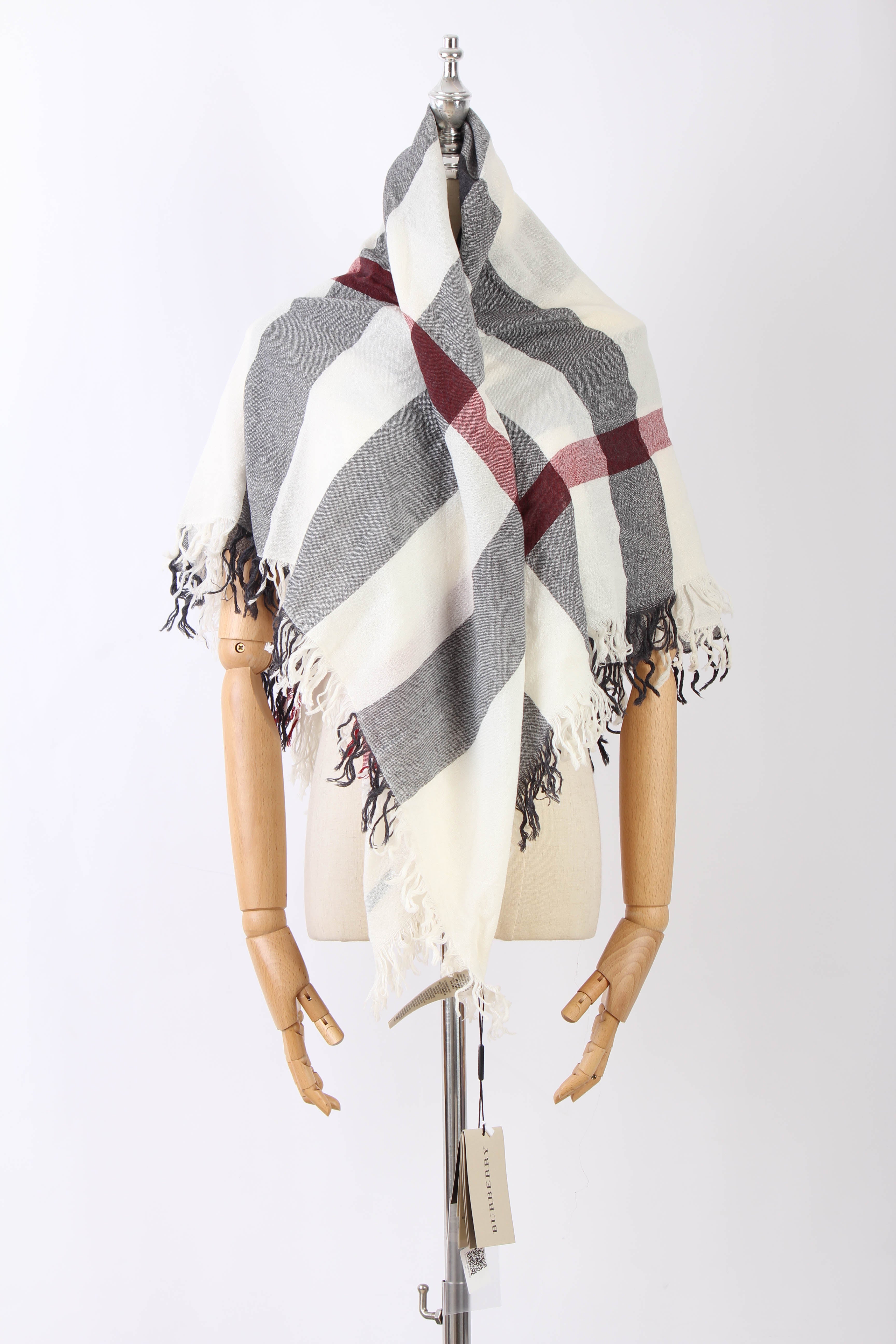 Checkered Wool Scarf