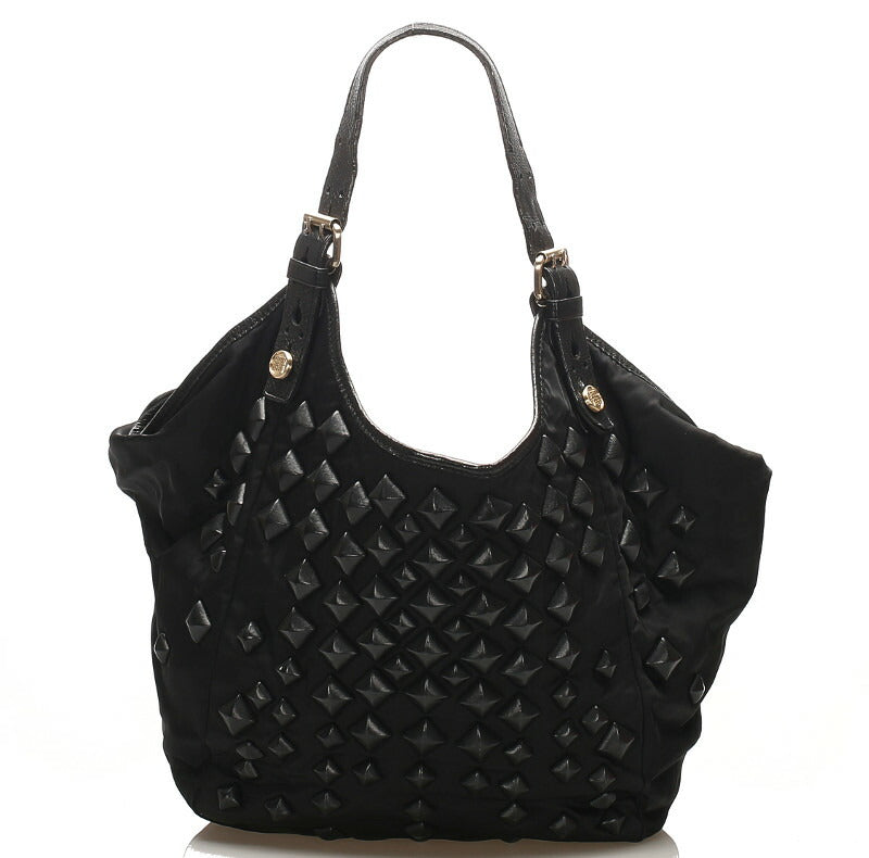 Studded Nylon Shoulder Bag