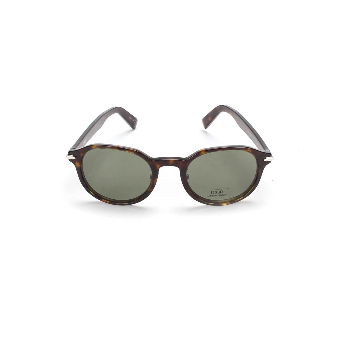 Tortoiseshell Blacksuit Round Sunglasses