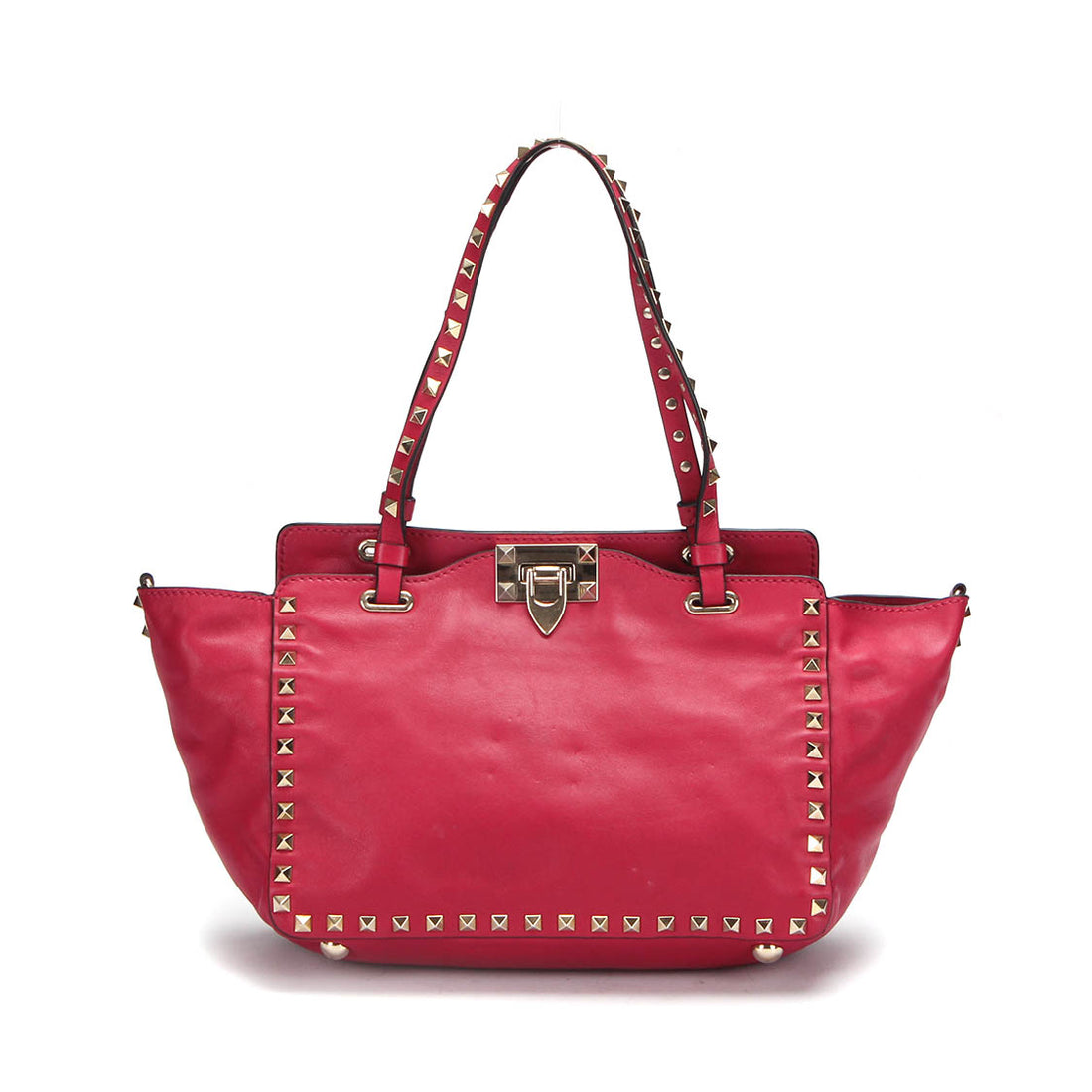 Rockstud Leather Tote Bag