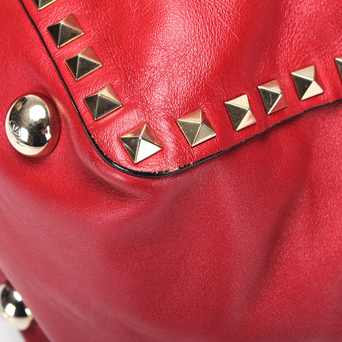 Rockstud Leather Tote Bag