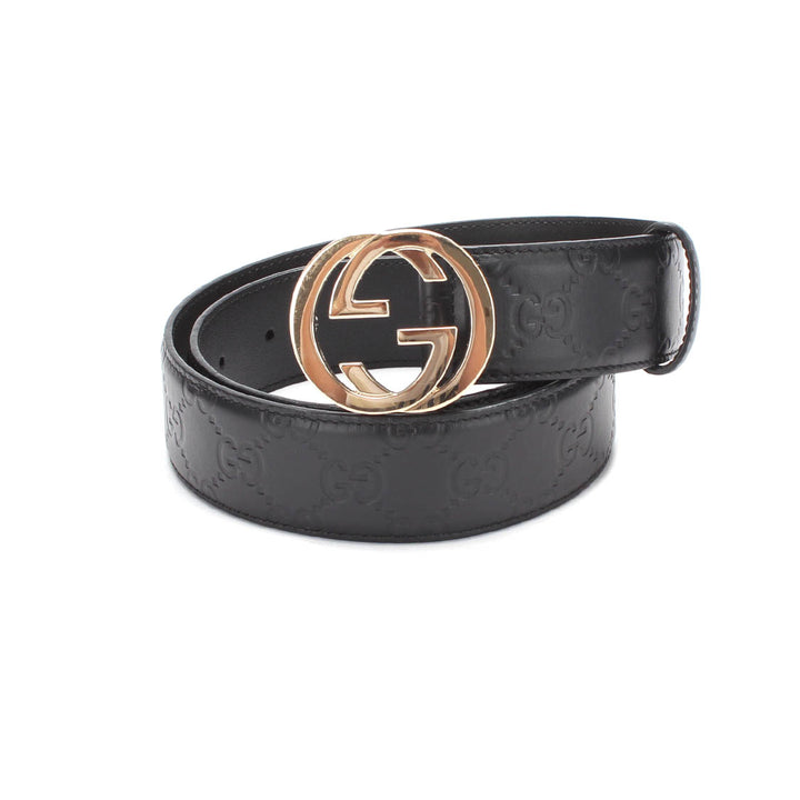 Interlocking GG Guccissima Belt