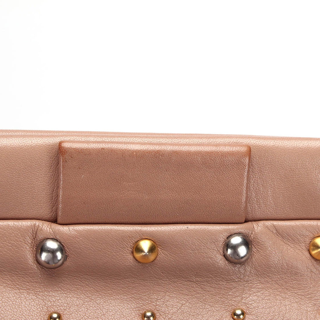 Studded Leather Clutch Bag