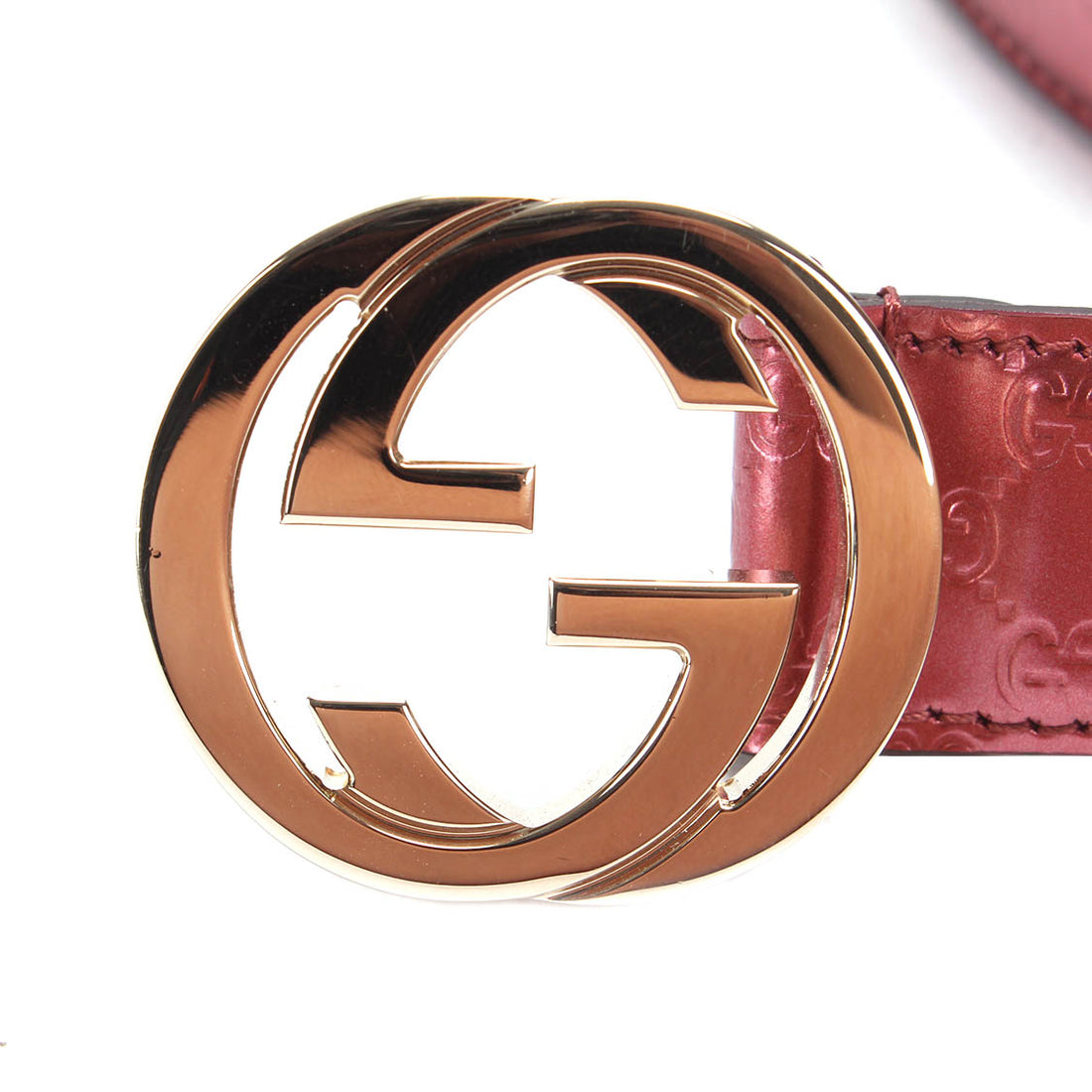 Interlocking G Leather Belt 114874