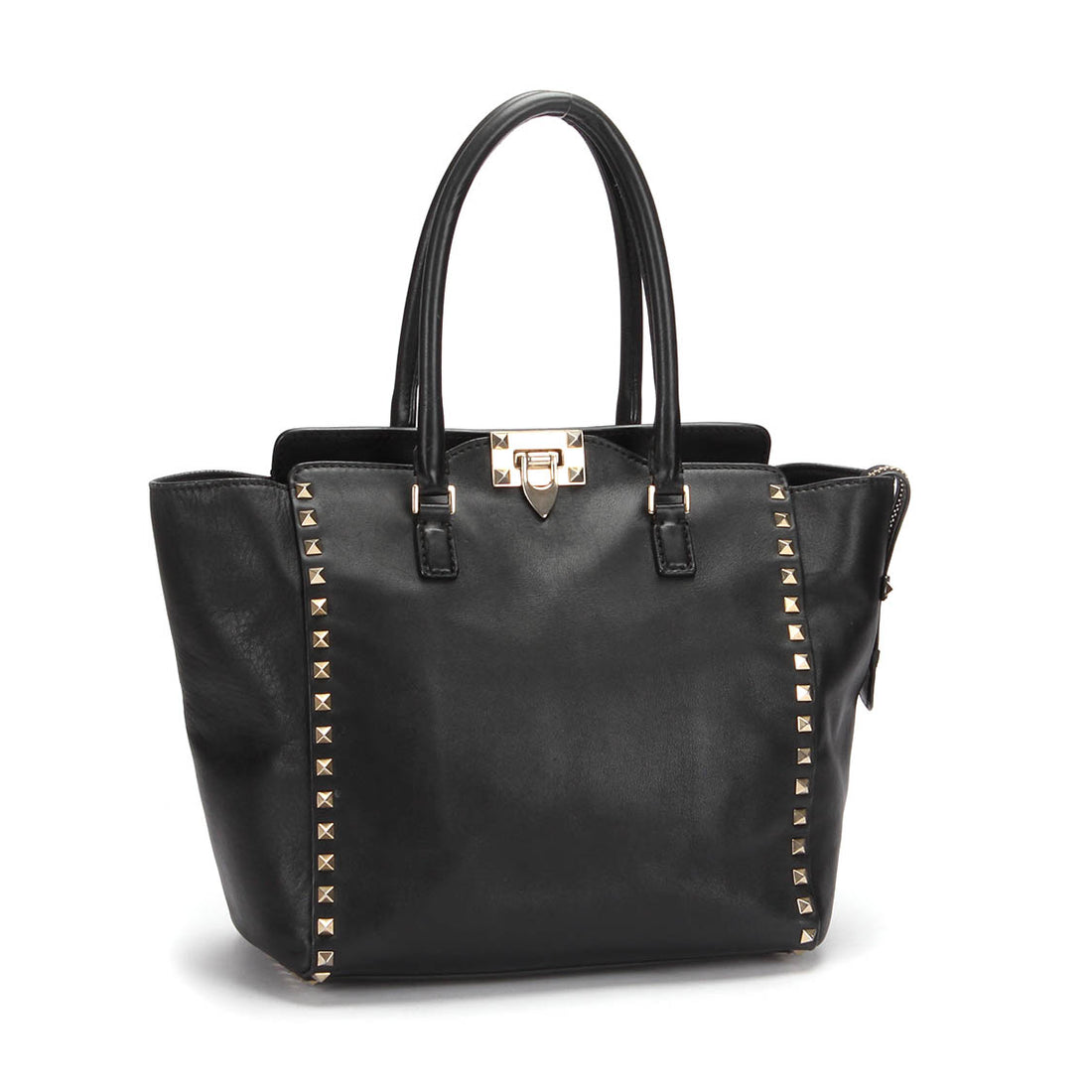 Rockstud Leather Tote Bag