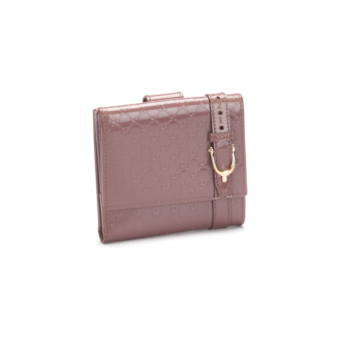 Microguccissima Patent Flap Wallet