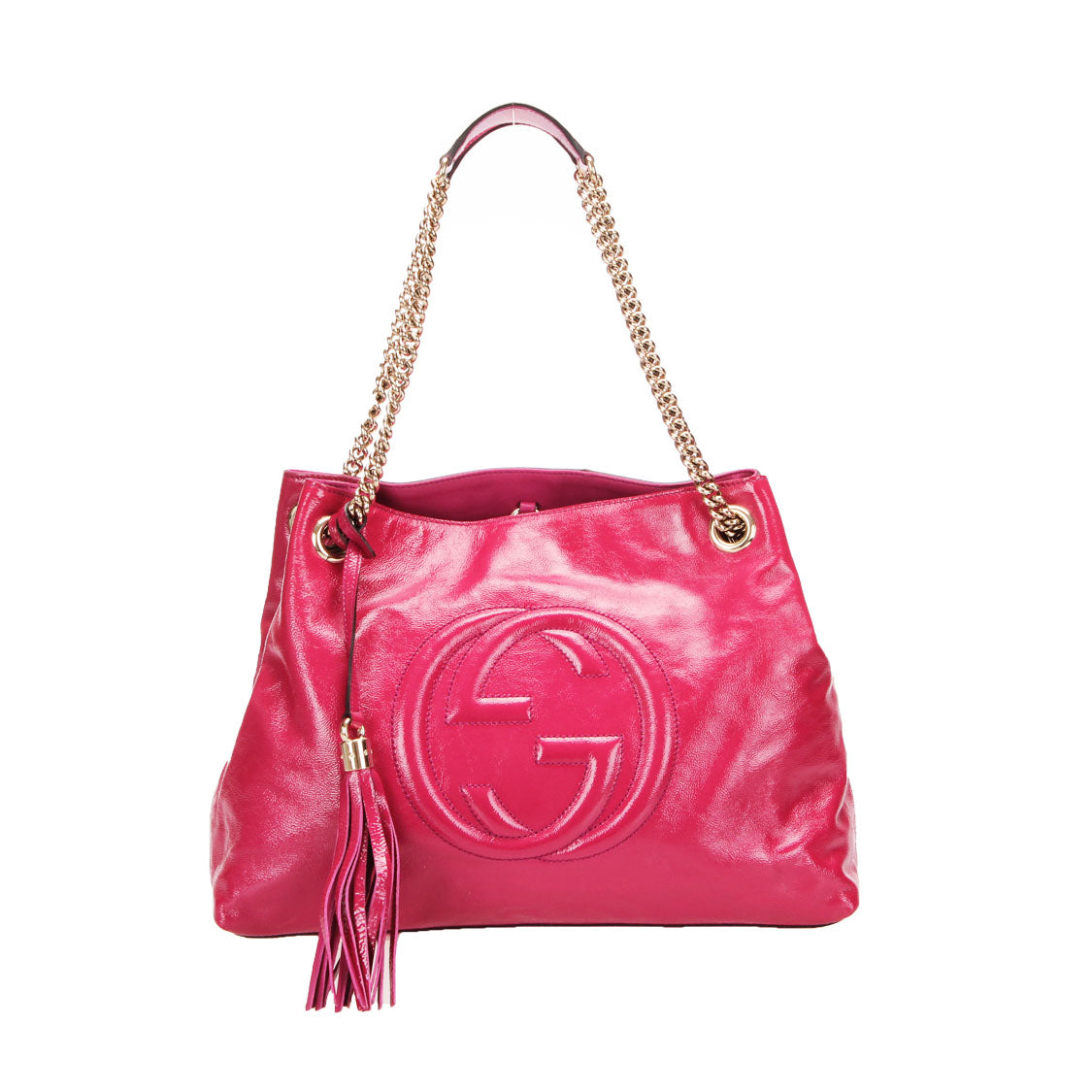 Soho Patent Leather Chain Shoulder Bag