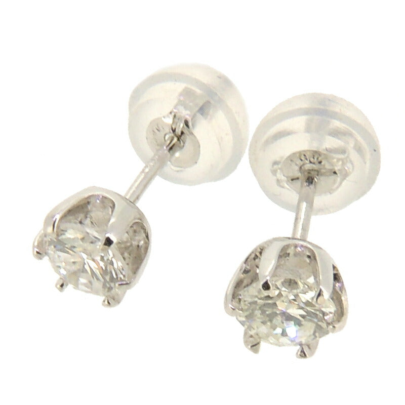Non-Brand Women's Pt900 Diamond Earrings, 0.196ct/0.193ct in Platinum