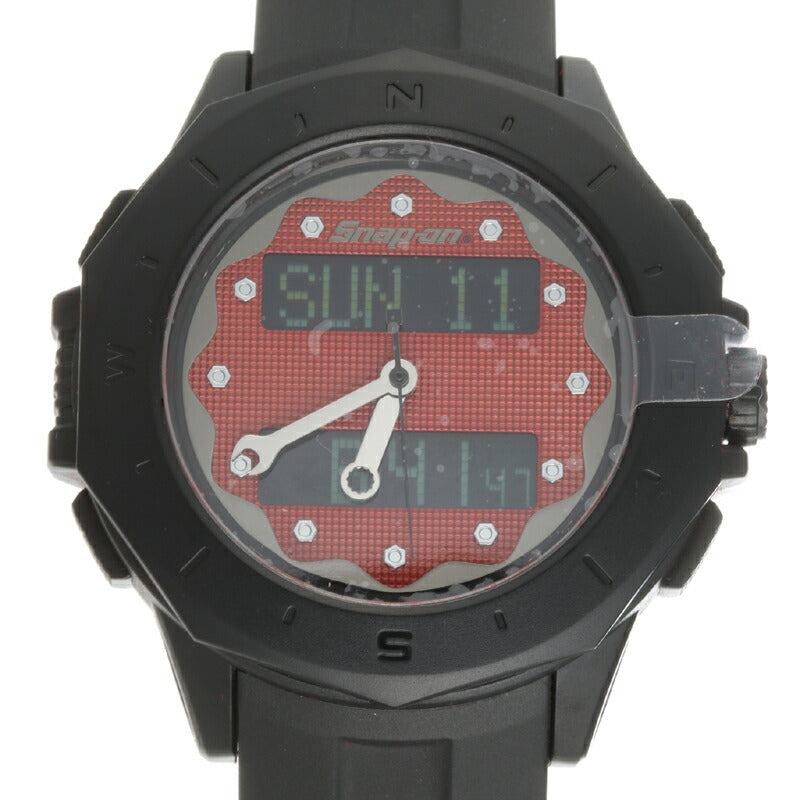 SnapOn BWL4200 Analog-Digital Red Wine Men's Watch in Plastic BWL4200