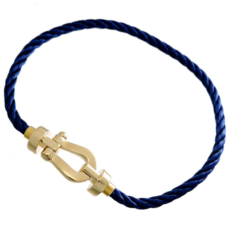 FRED 0B0069-6B1057 Force10 MM #15 Bracelet, Unisex in 750 Yellow Gold/Textile 0B0069-6B1057