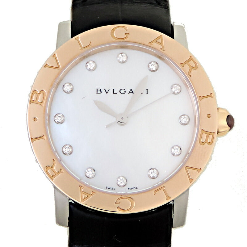 BVLGARI 'Bulgari Bulgari' 12P Diamond Women's Watch BBLP33SG BBLP33SG